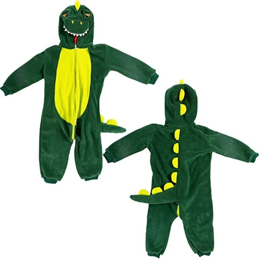 Baby Animal Costume, Toddler Dinosaur T-Rex Pajama, Plush, 6-12 Months